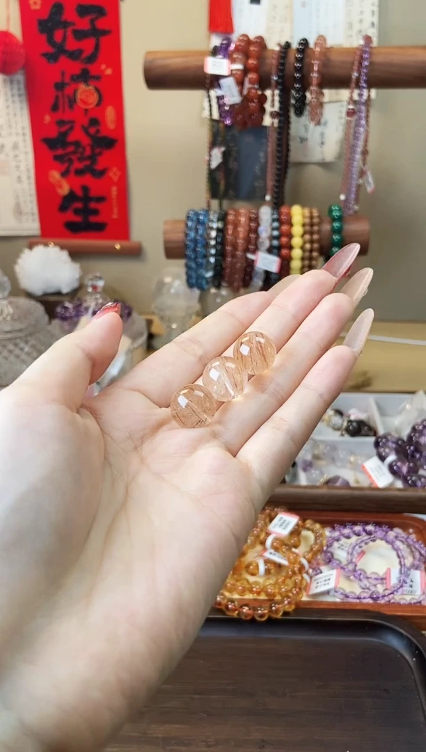 【闪购商品】水晶单珠未镶嵌c06 红铜发14mm单珠