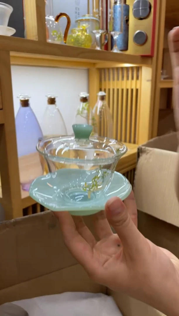九河芙蕖盖碗绿梨花白燕啊啊