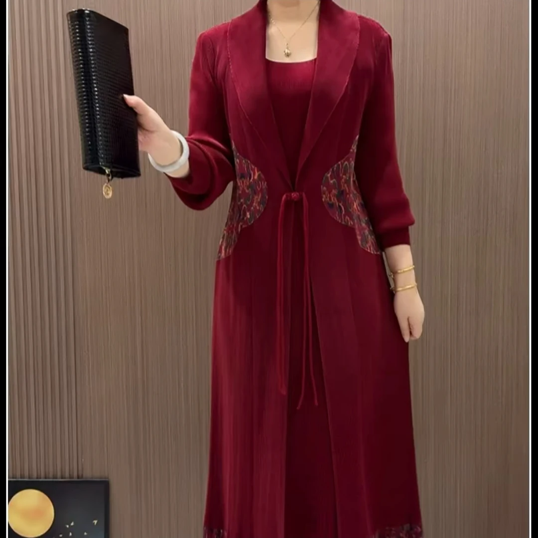 <专柜品质>春季新款时尚洋气休闲假两件褶皱新款潮牌女装连衣裙