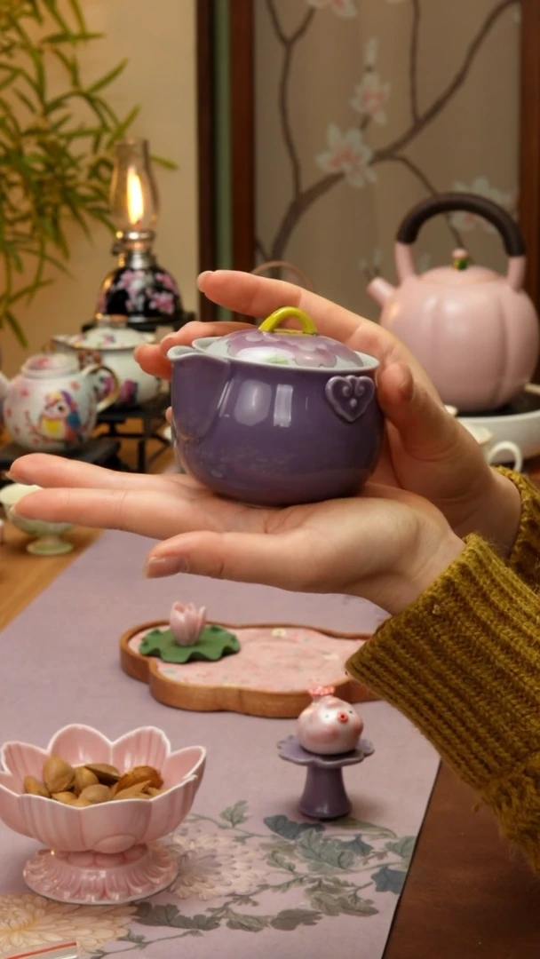 【闪购商品】【领丰茶具福力】紫色宝瓶