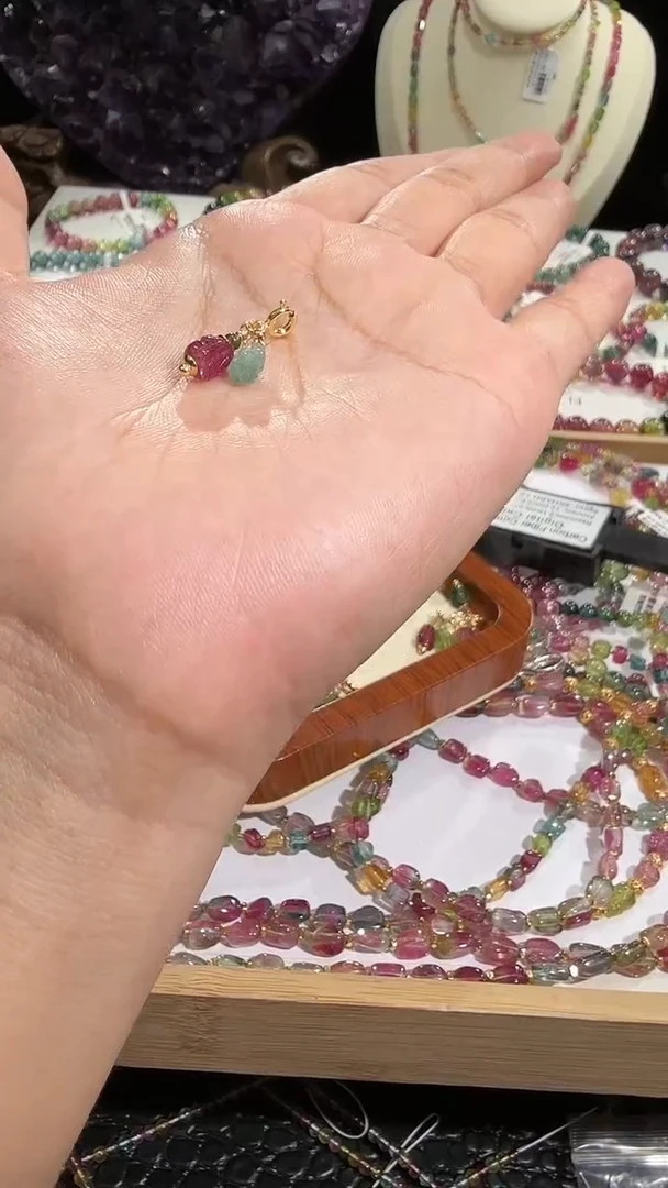 未镶嵌滴溜挂件碧玺多样性发其一