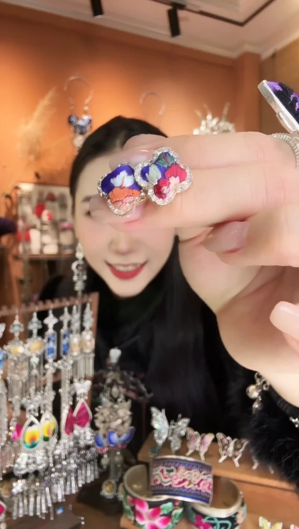 刺绣纯手工民族风耳环