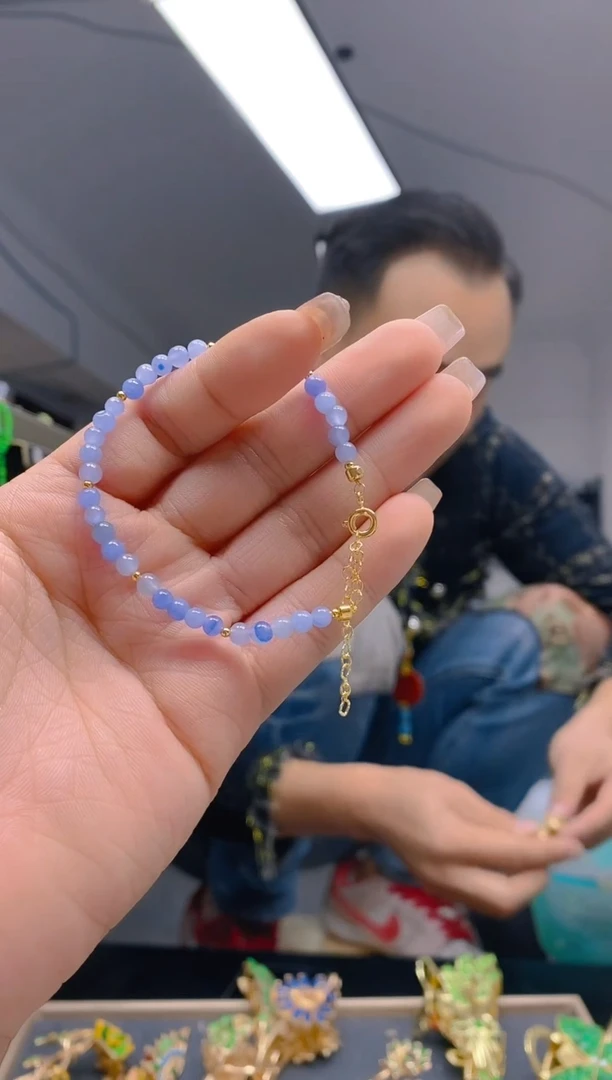 【闪购商品】翡翠耳饰合金500翡翠手链