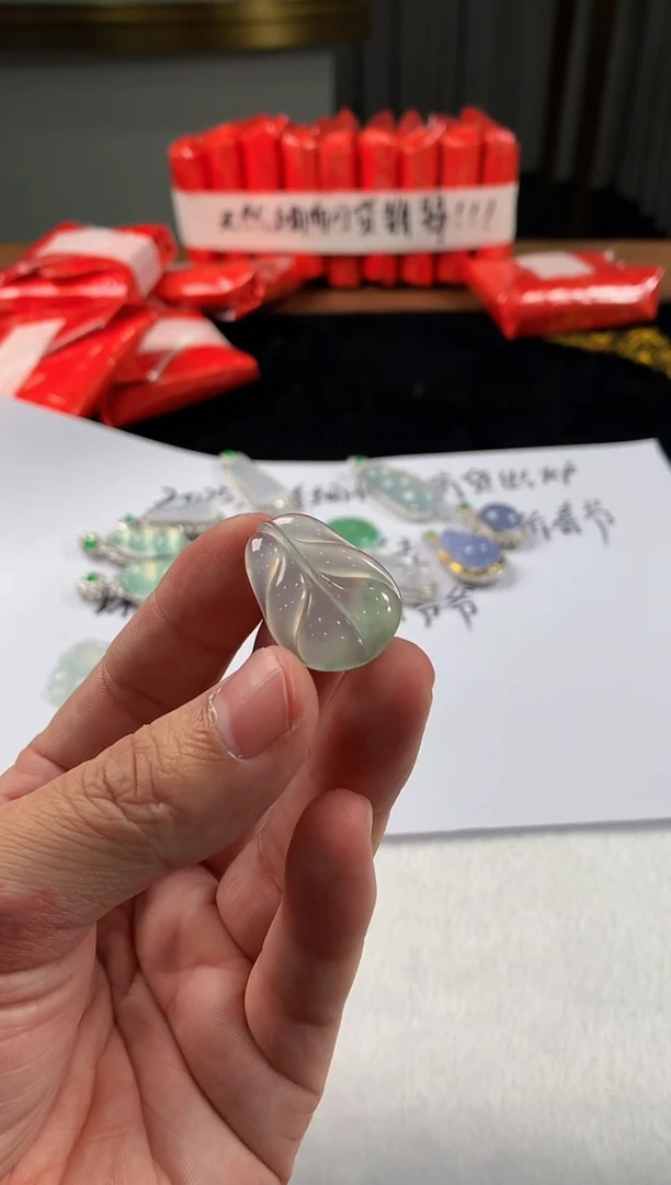 未镶嵌定制翡翠乘*归yz-叶子