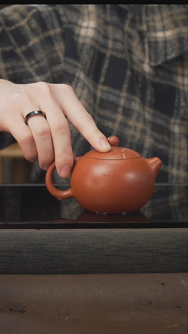茶壶紫砂西施，朱泥，180cc