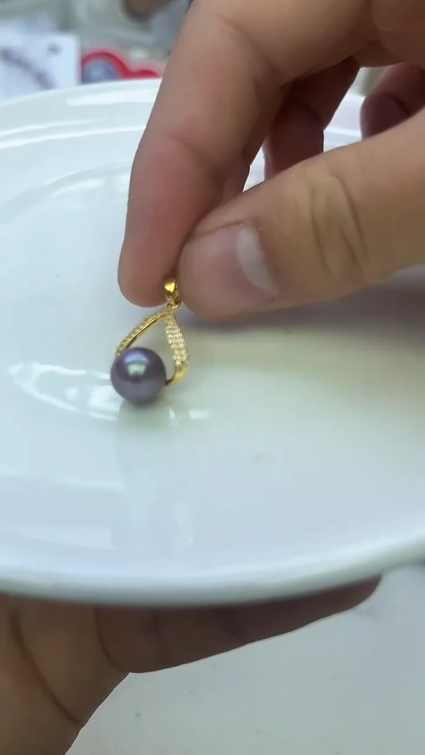 未镶嵌吊坠淡水珍珠紫色系吊坠