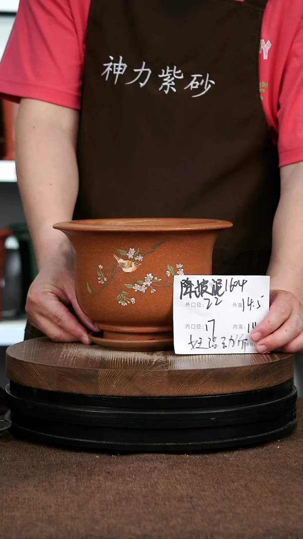 紫砂花盆1604+Z 神力紫砂