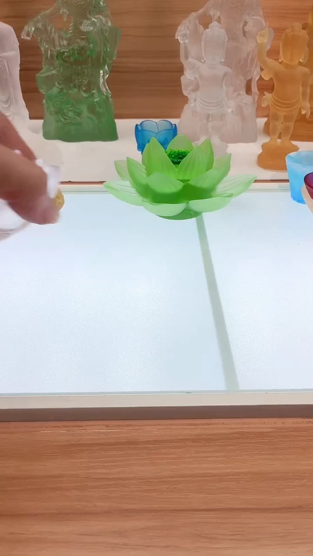 手工艺品琉璃大*巴冰清色自在观音26*14