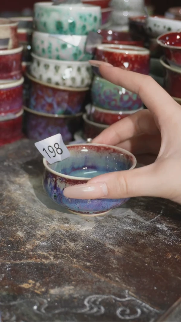 摆件精品窑变钧瓷茶器