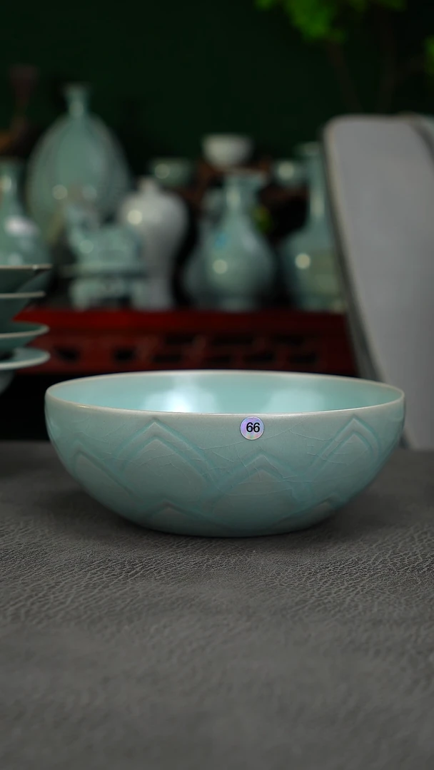 仿古件66号刻划龙纹钵一级品-二