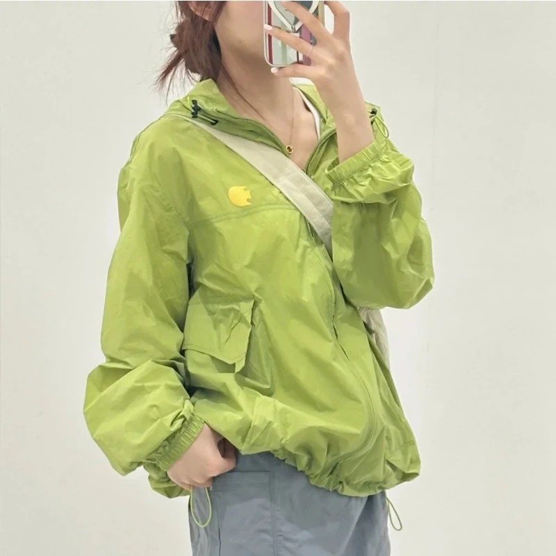原野防晒衣女空间微胖女生夏季新款柔软轻薄外套防紫外线透气绿色