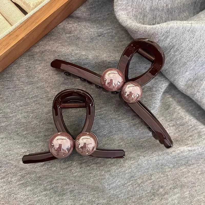 秋冬新款大号抓夹女式后脑勺发卡鲨鱼夹盘发头饰洋气合材质非镶