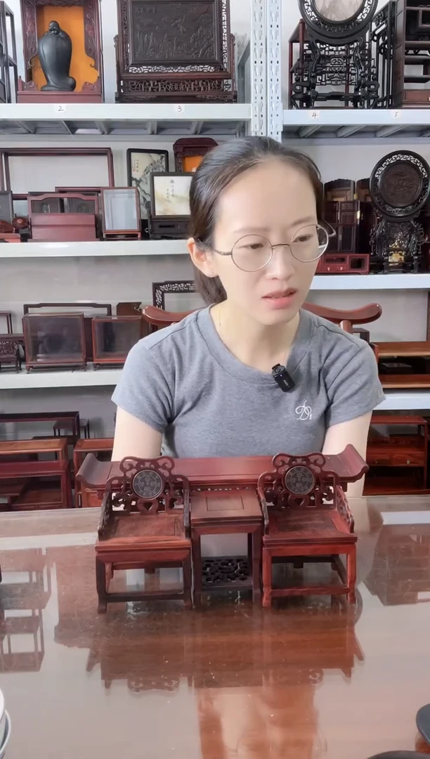 微凹黄檀（南美大红酸枝）太师椅有瑕疵加条案有瑕疵110