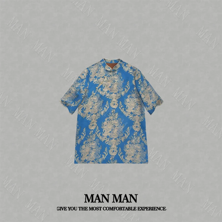 满满出品-『天水碧新中式国风衫』25096气质时尚夏款百搭轻奢