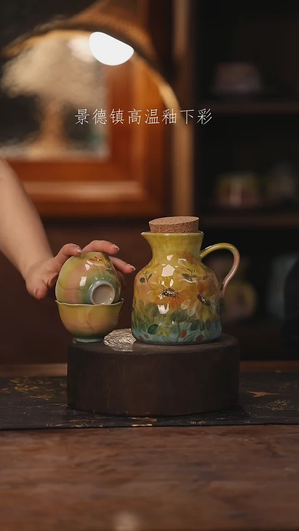 陶瓷景德镇高温釉下手绘陶瓷233