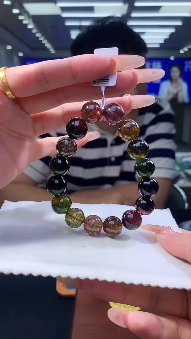 手链未镶嵌碧玺 老料碧玺单圈13x