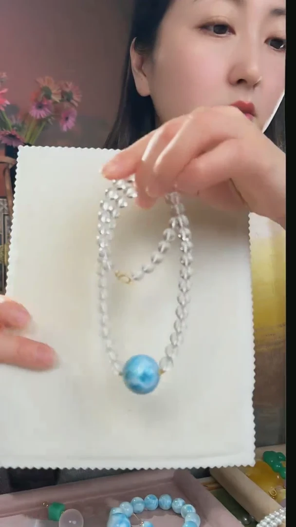 【闪购商品】针钠钙石（海纹石）吊坠(赠链)未镶嵌吊坠赠项链