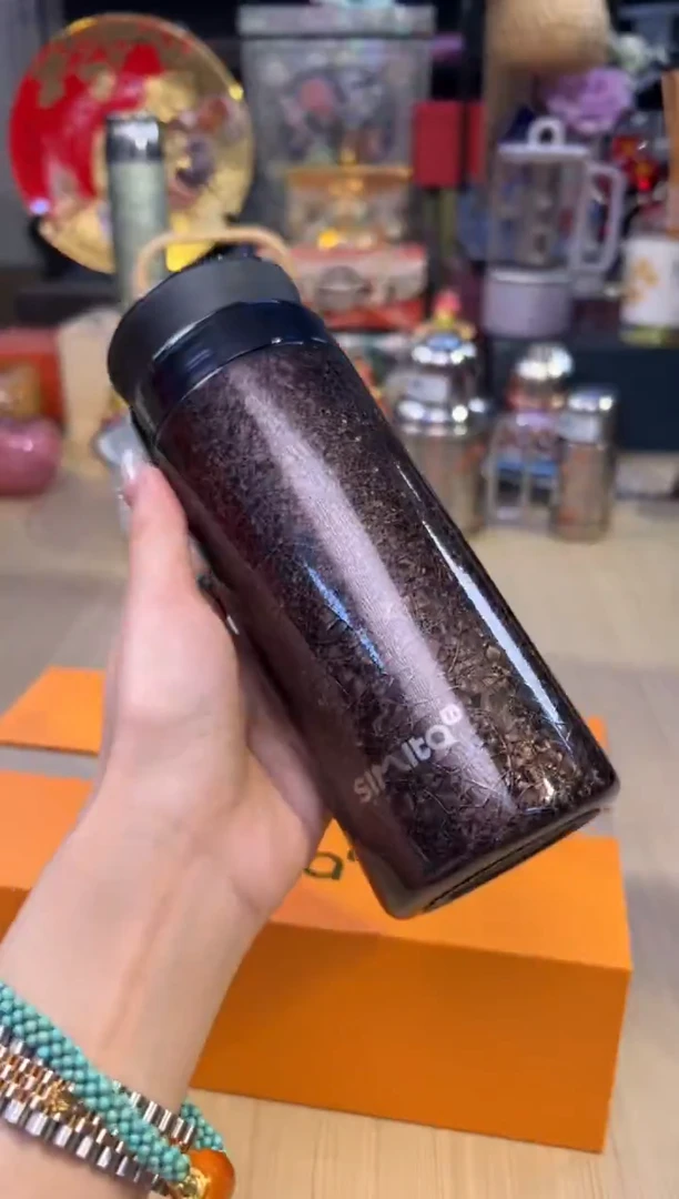 68钛杯-380ml名驰钛茶水分离杯-黑色
