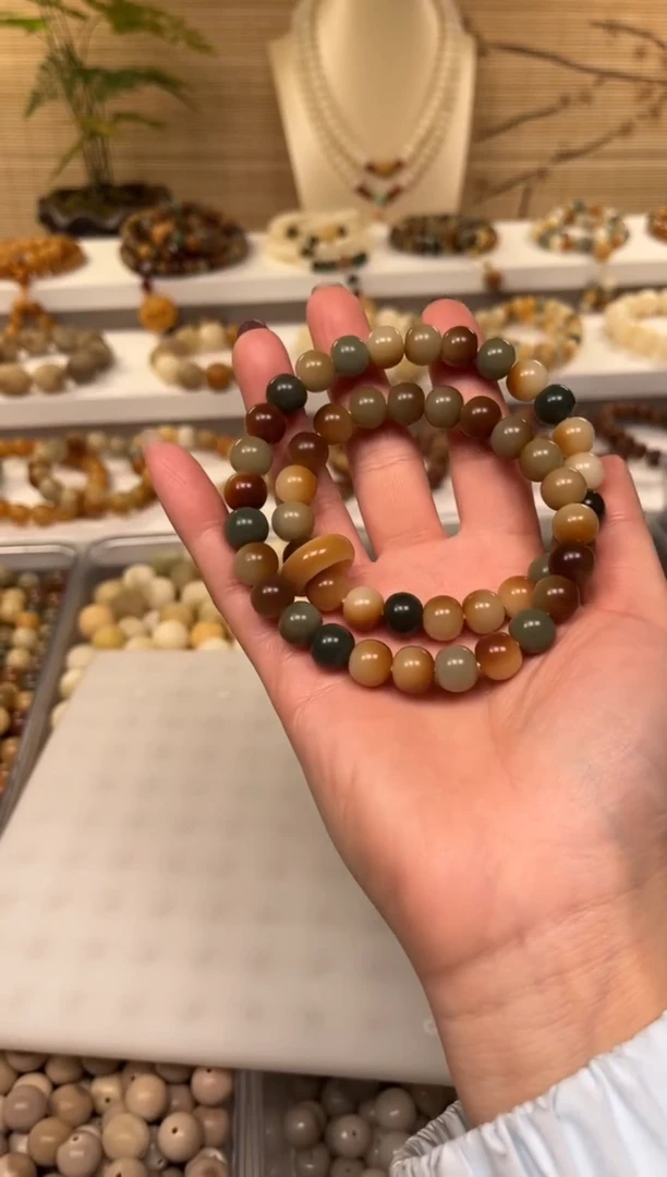 【闪购商品】白玉菩提手串敦煌苹果双圈