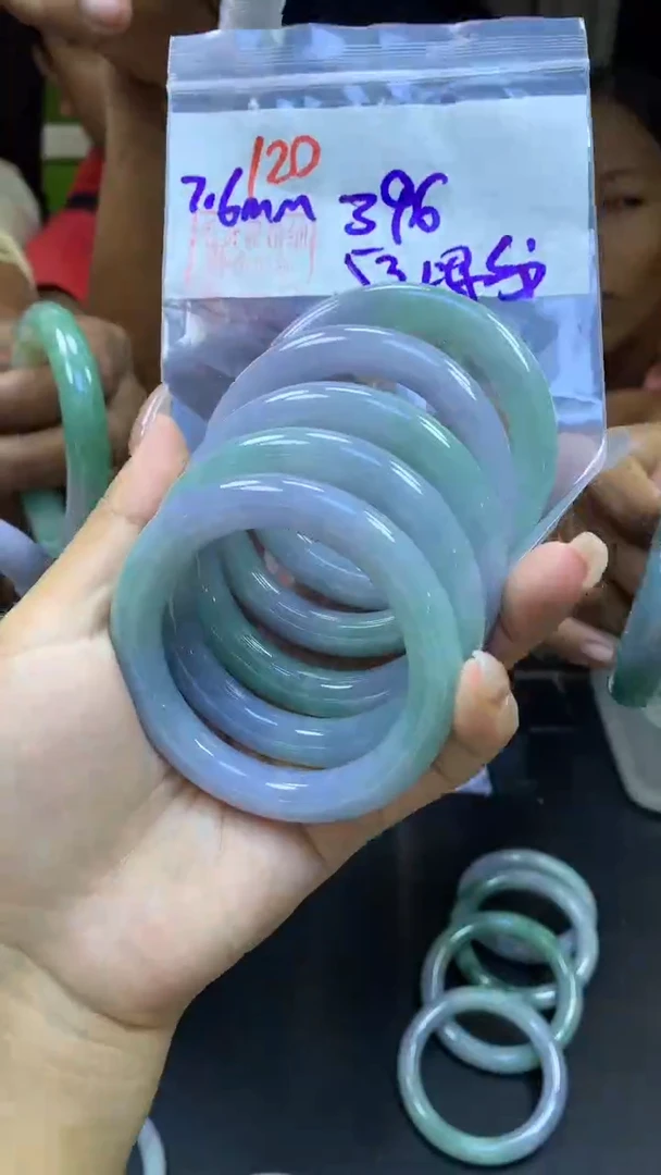 定制翡翠未镶嵌120手镯53纹+396元+多样拍一发一