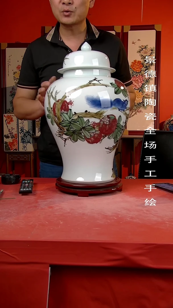 摆件景德镇陶瓷 手工手绘40