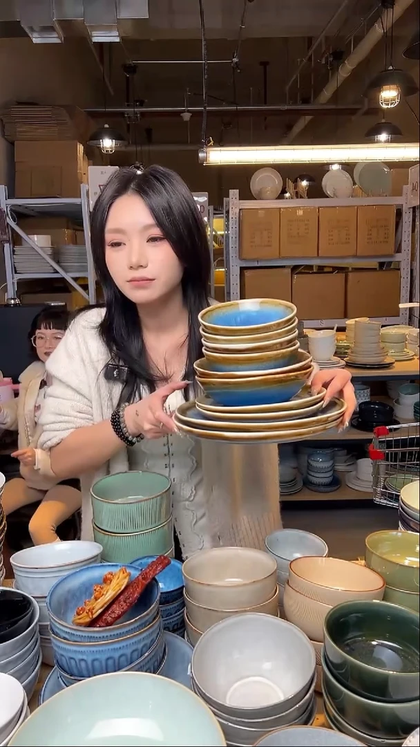 瓷254外贸尾货窑变釉下彩默外微瑕