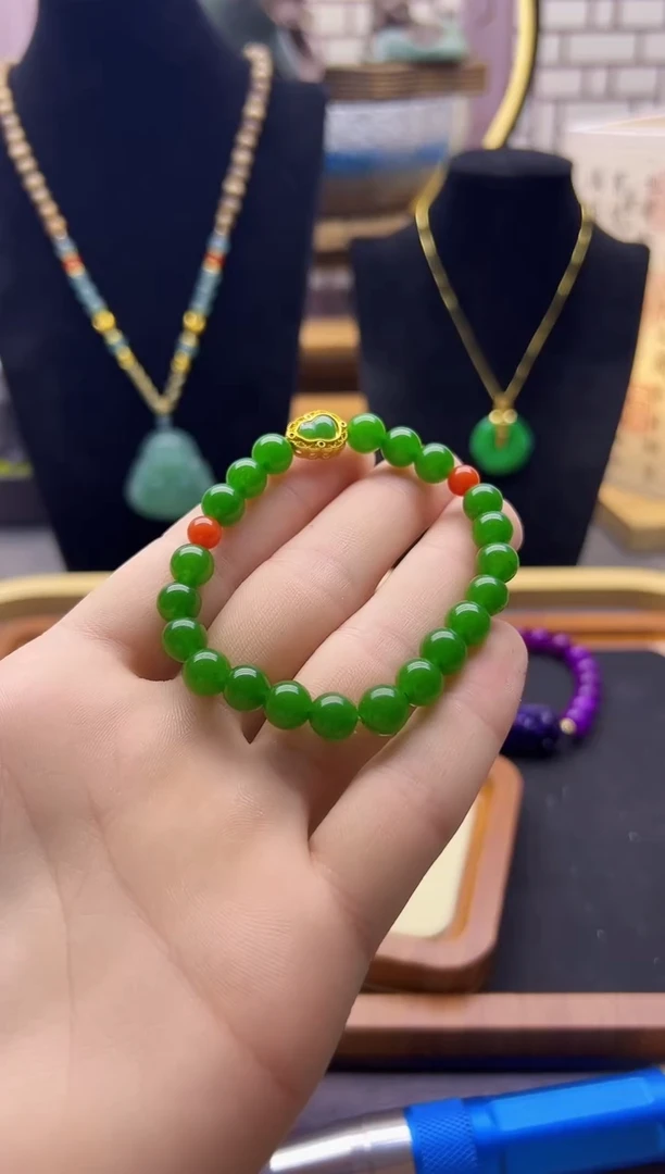 【闪购商品】和田玉耳饰14K金镶嵌S509