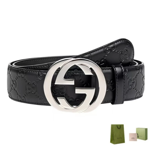 GUCCI古驰    平滑扣皮带男款宽4cm411924-CWC1N-1000