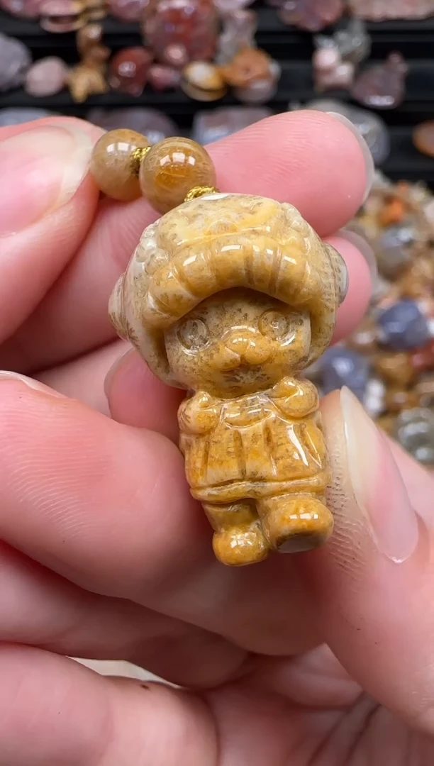 硅化珊瑚（珊瑚玉）未镶嵌颈饰595