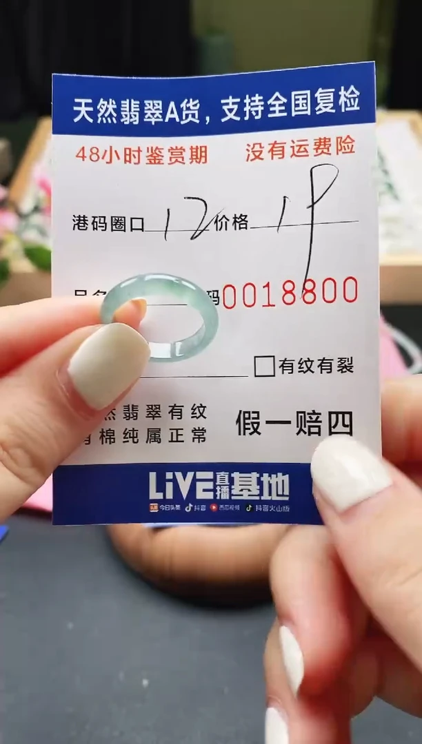 未镶嵌戒指翡翠天然A货翡翠戒圈8800