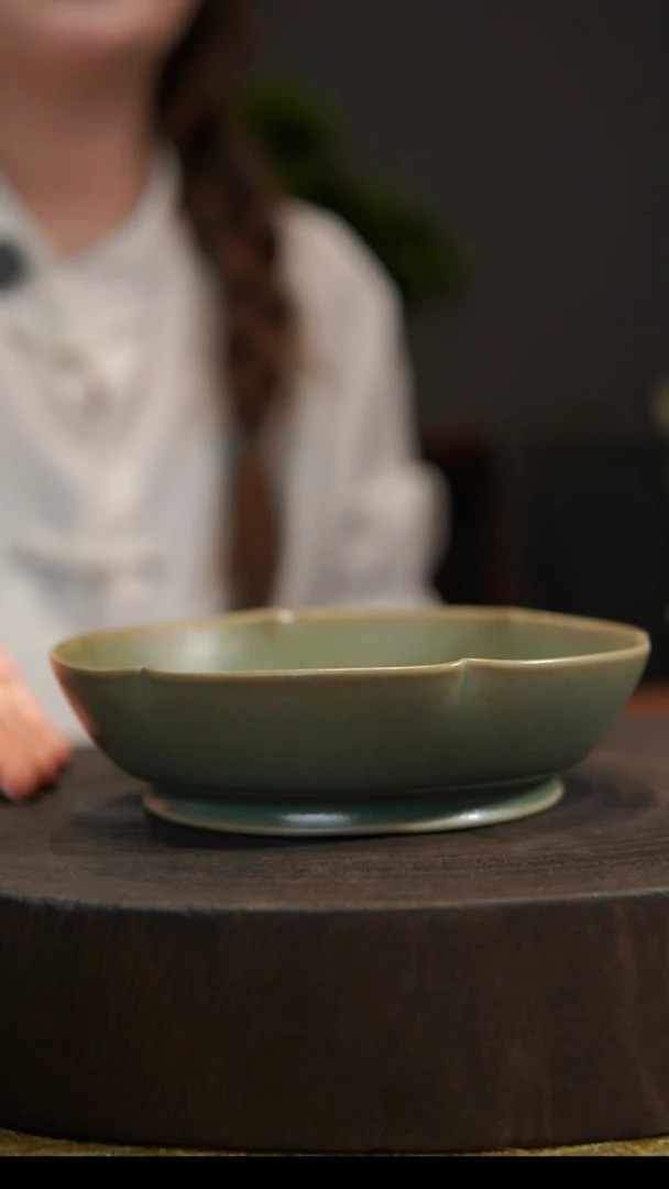 杯子茶**心葵口洗 汝州原产地  原矿老釉