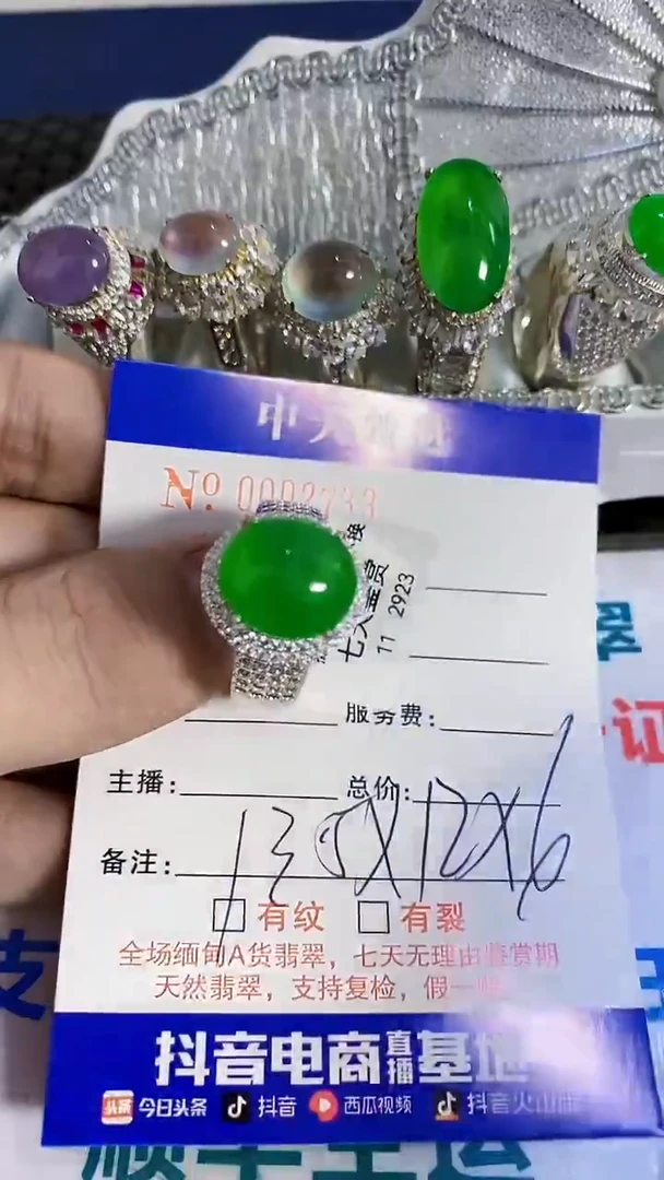 未镶嵌戒指翡翠/2733