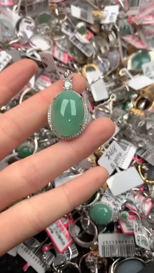 银S925镶嵌戒指翡翠111    5