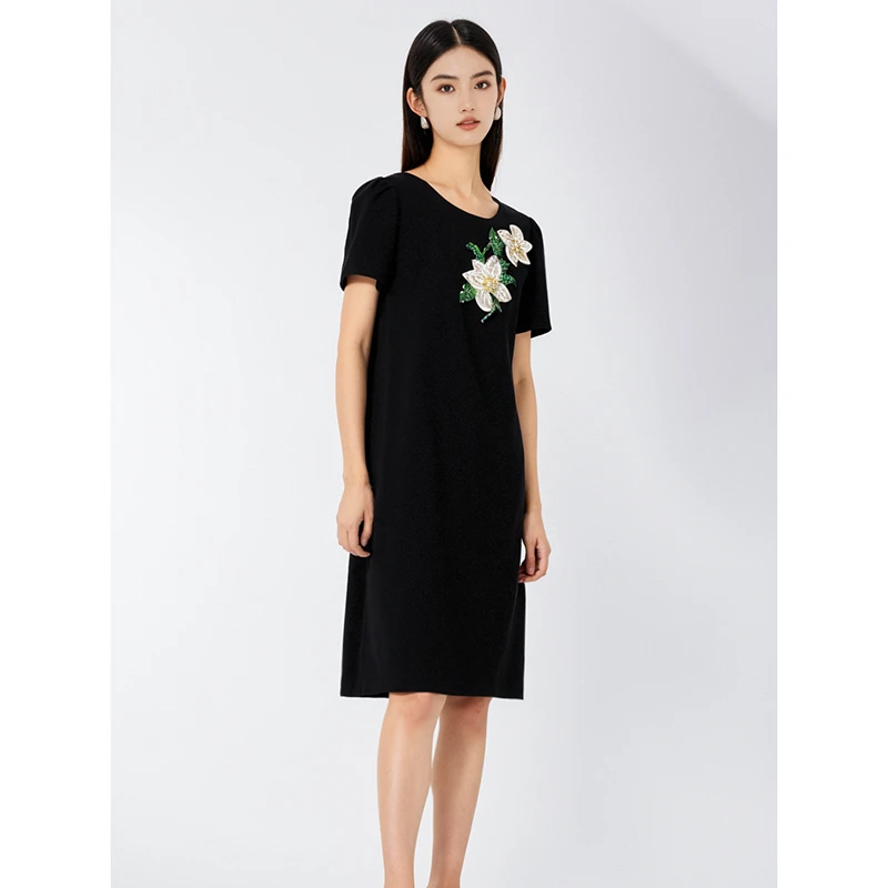 高端妈妈洋气连衣裙春夏新款减龄裙子 欧3127G