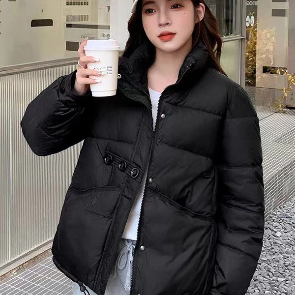 Y4244 韩系女冬季新款宽松加厚棉衣外套秋冬棉袄面包服