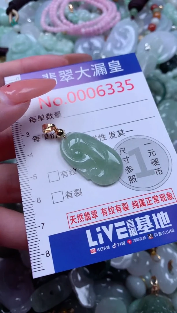 吊坠(不含链)未镶嵌翡翠6335