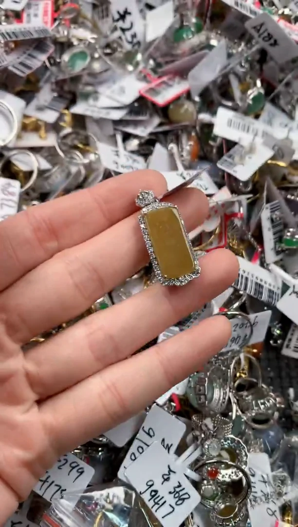 银S925镶嵌戒指翡翠222   5