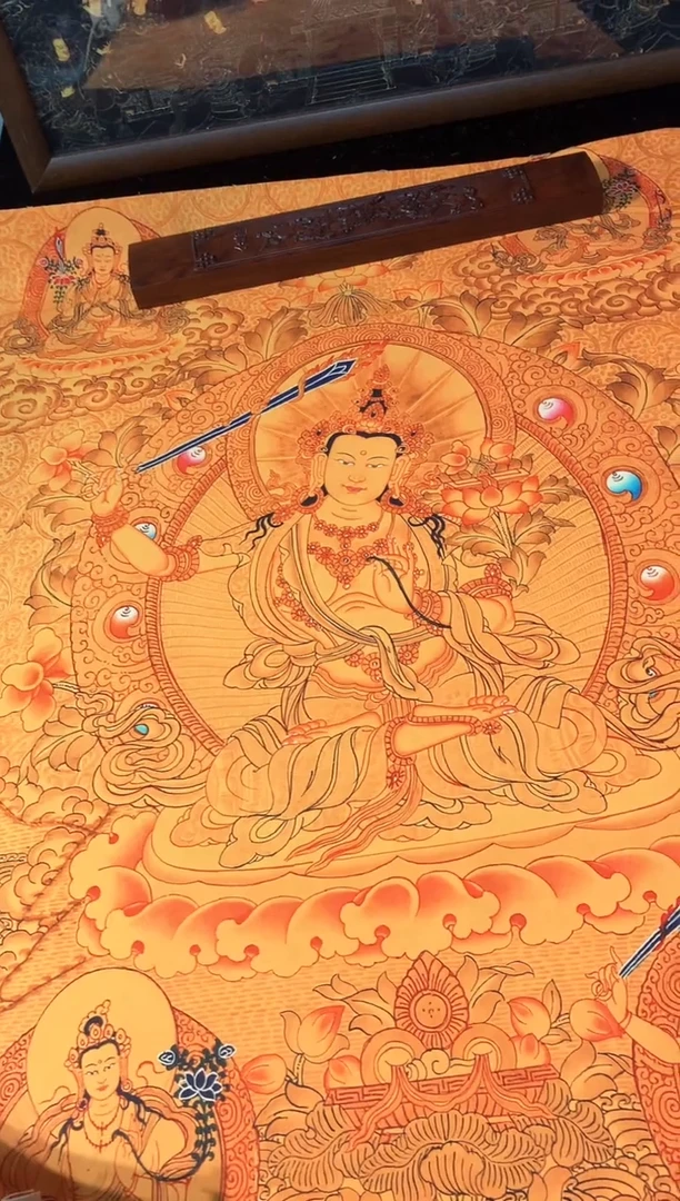 卷轴画16119文殊菩萨