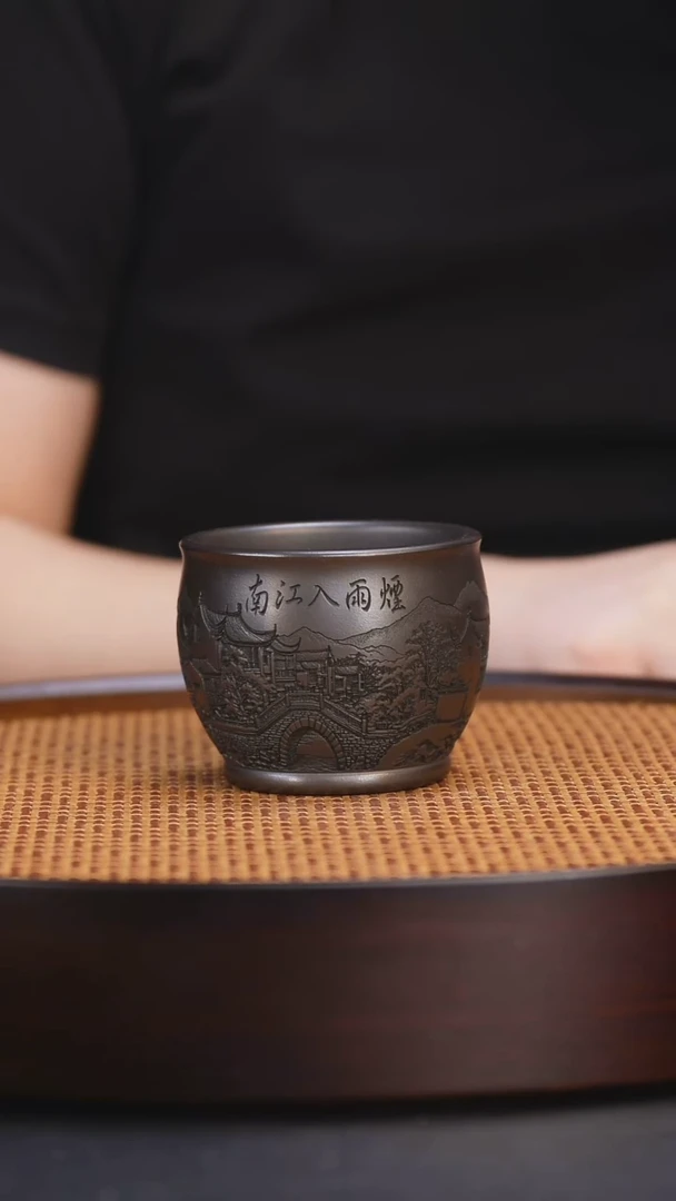 宜兴全手工紫砂杯*