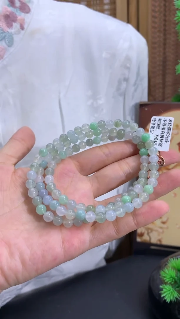 未镶嵌手串翡翠卡6mm