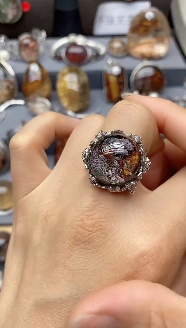 水晶珠宝半成品银S925镶嵌梓*定制定制