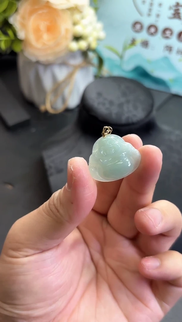 【闪购商品】翡翠颈饰18K金镶嵌佛公
