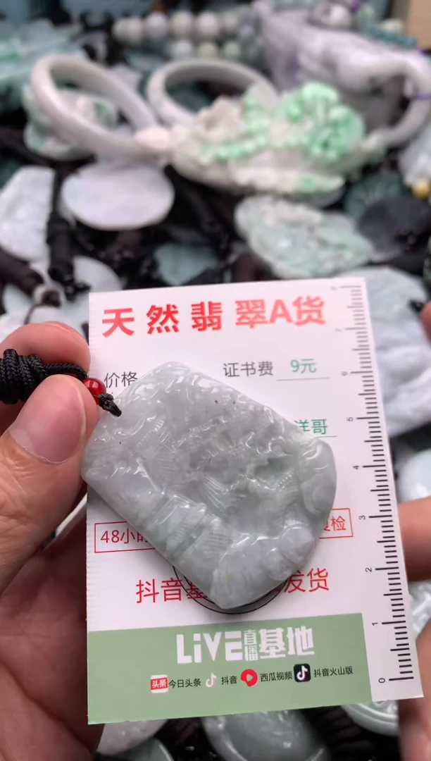翡翠未镶嵌吊坠(不含链)1
