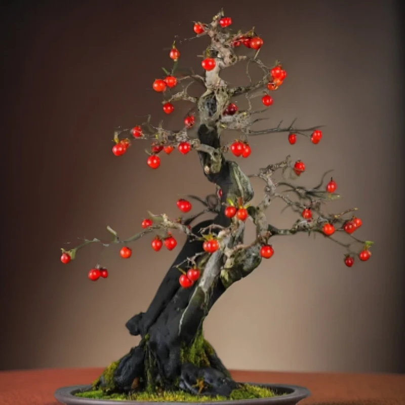 微型老鸦柿盆景成品造型桩高端素材