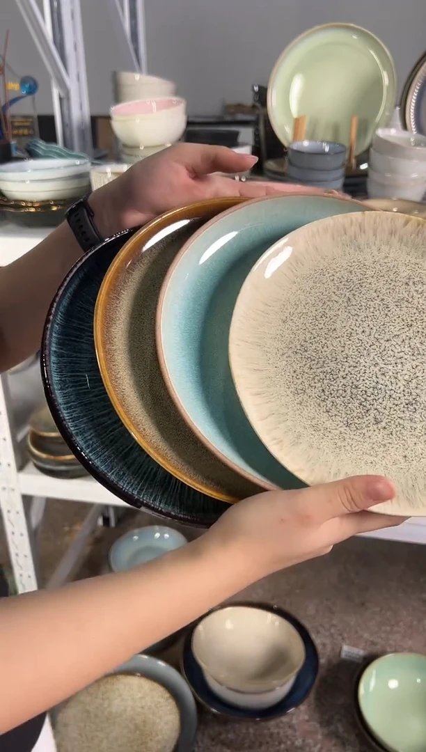 陶瓷外贸尾货瑕疵满20包邮X4 小盘组合