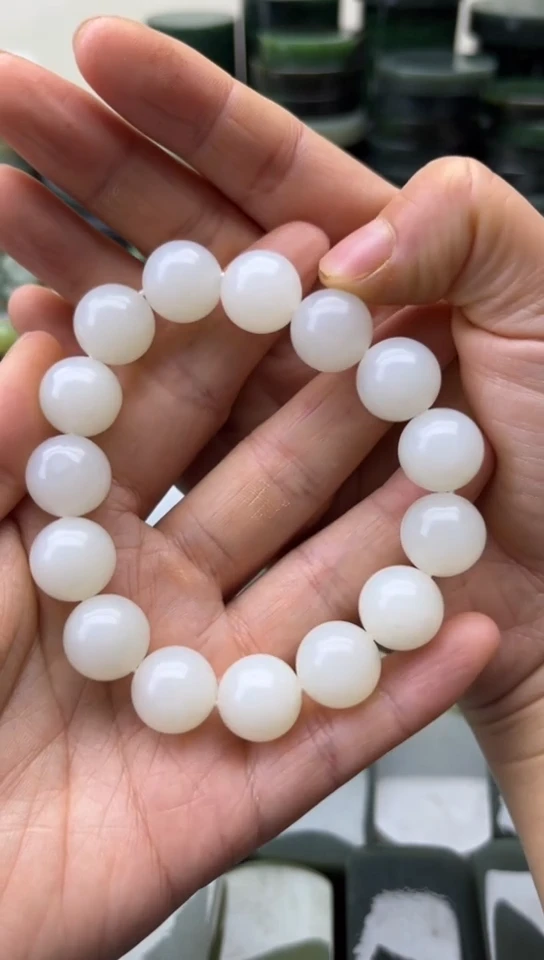 未镶嵌和田玉珠宝半成品手串卡14