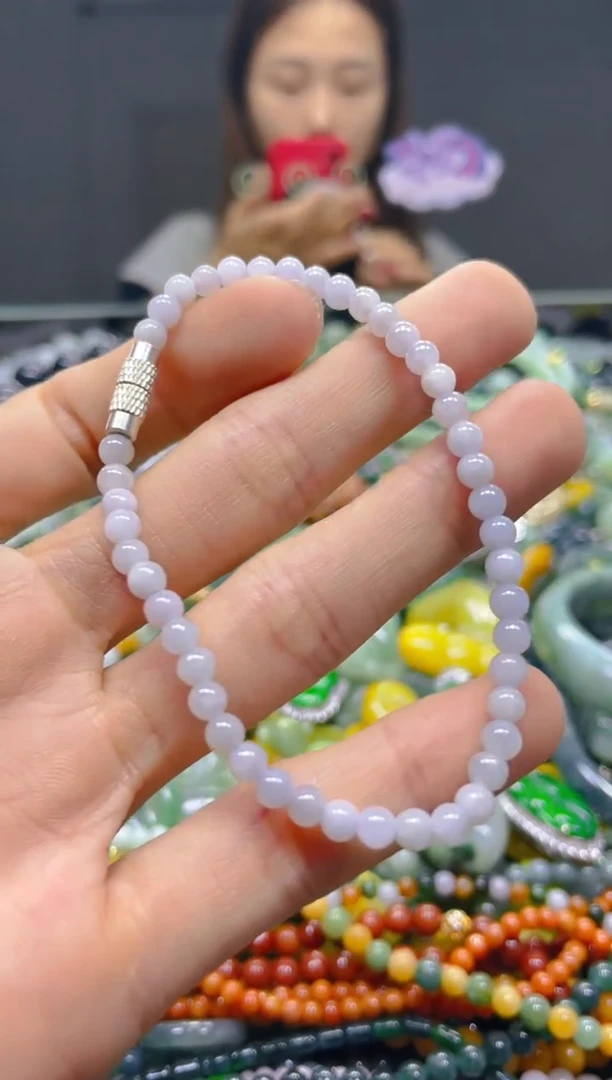 颈饰未镶嵌翡翠4MM/X/翡翠A货，一件也是批发价