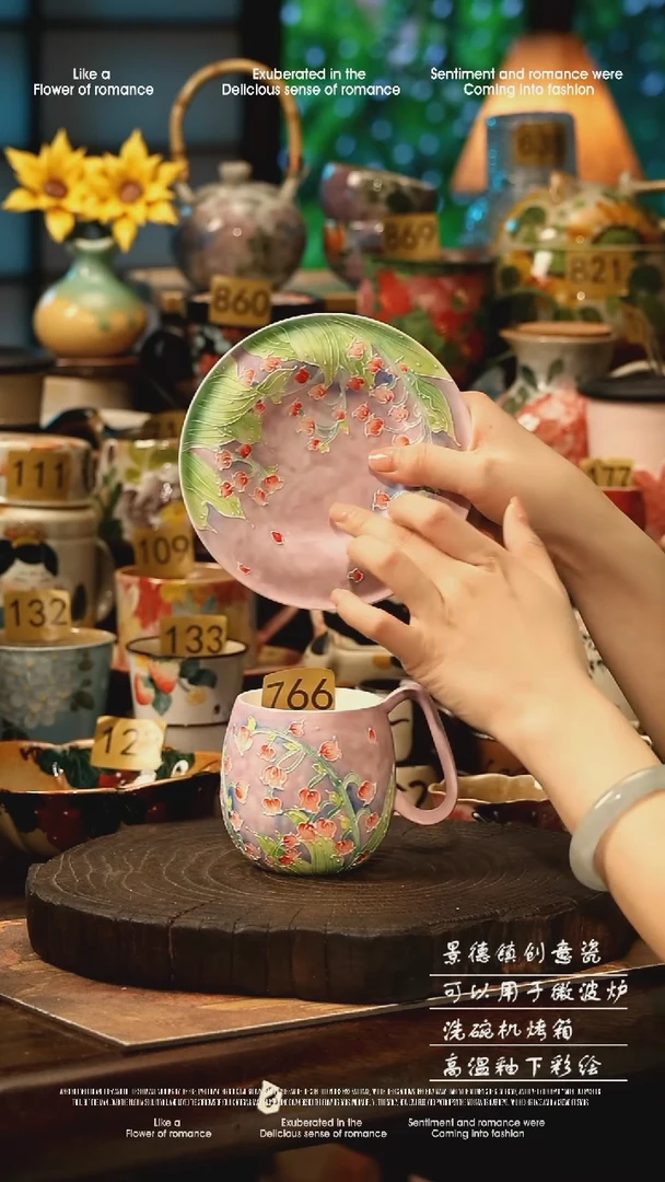 陶瓷景德镇高温釉下彩手工手绘款式