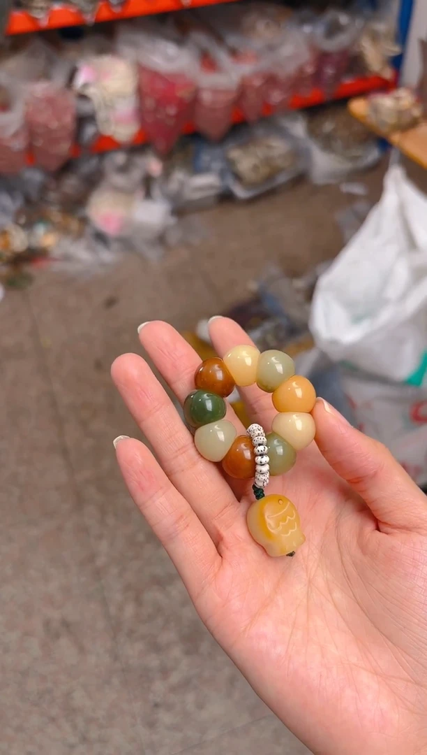 吊坠菩提根/象牙果多宝手捻带年年有鱼