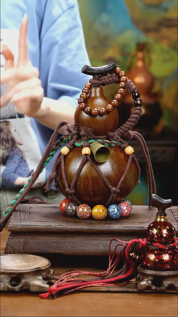 XE097网兜款葫芦不包手串+贡木手串